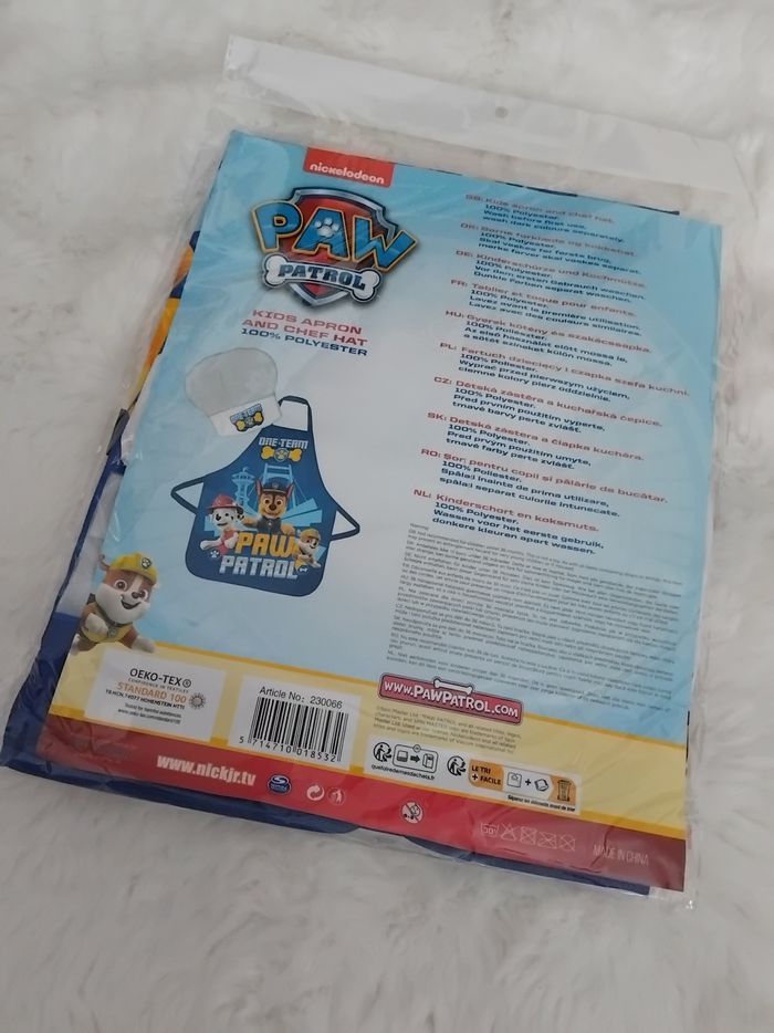 Tablier et toque enfant, paw patrol, neuf - photo numéro 4