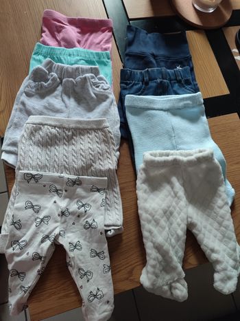 Lot de 9 pantalons fille 1 mois