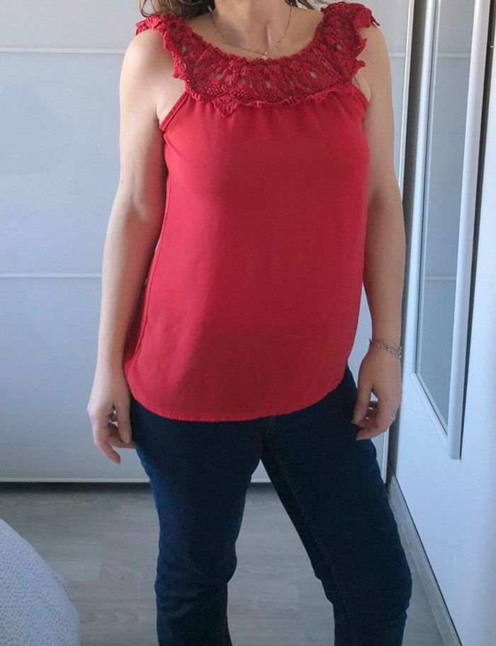 Blouse rouge taille 38