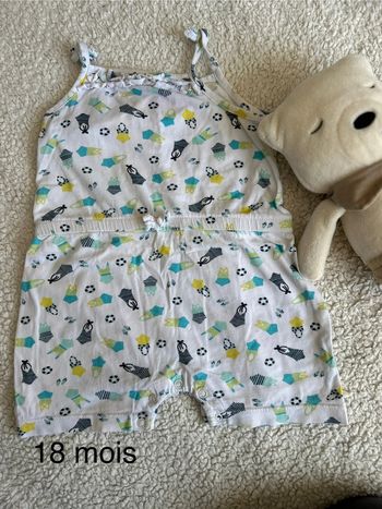 Combi short fille 18 mois