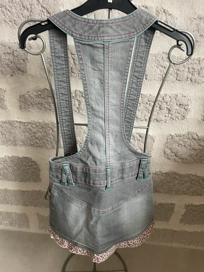 Jupe jeans salopette fille 6 ans - photo numéro 2