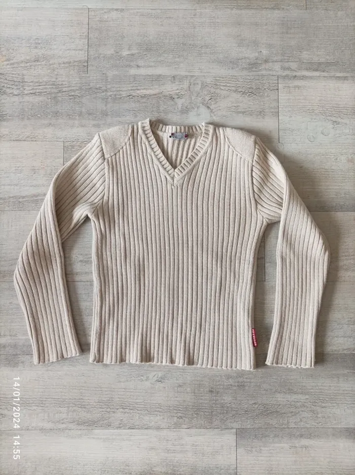 Pull vintage col V taille S