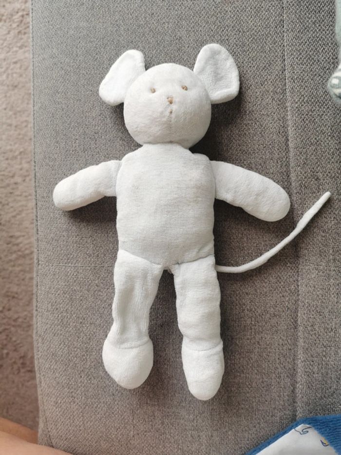 Doudou souris blanche Petit Bateau - photo numéro 2