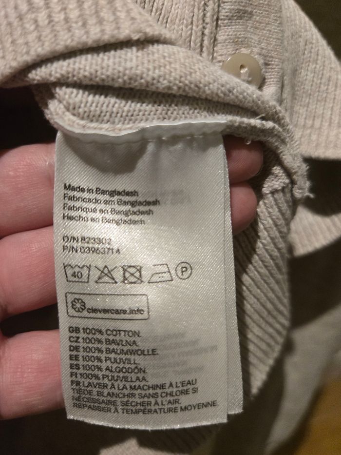 Gilet beige  à boutons T. L 42/44 H&M Basic - photo numéro 5