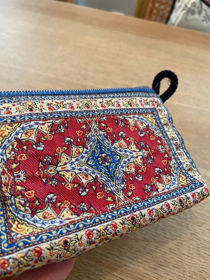 Lot de deux porte-monnaies brodés indiens - photo numéro 3