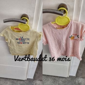 Lot 2 tee-shirts Verbaudet 36 mois