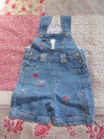 Salopette short en jean 3 mois