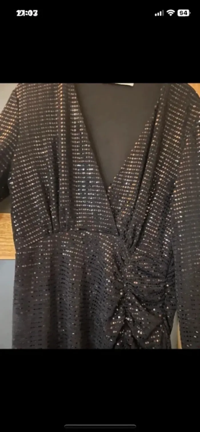 Magnifique robe à paillettes,Zara, taille L XL - photo numéro 4