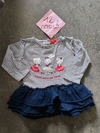 Tunique Bi matière 12 mois 