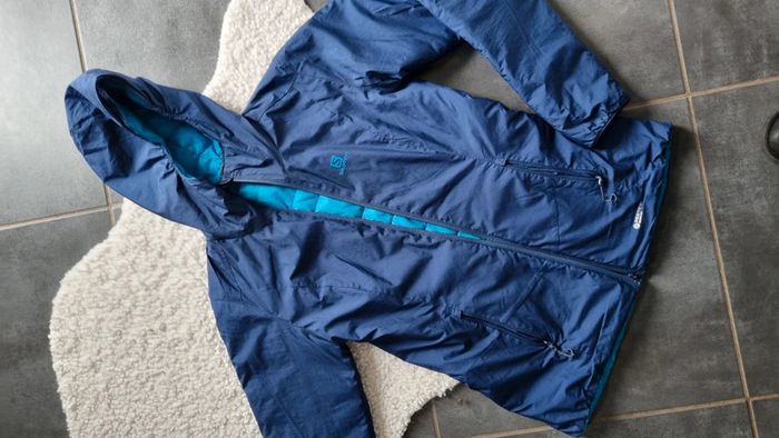 Blouson réversible bleu Salomon Drifter XS sport randonnée ski  trail - photo numéro 3