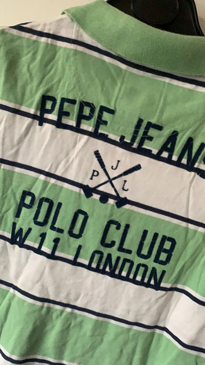 Polo vert blanc 12 ans Pepe Jeans London 1973 - photo numéro 6
