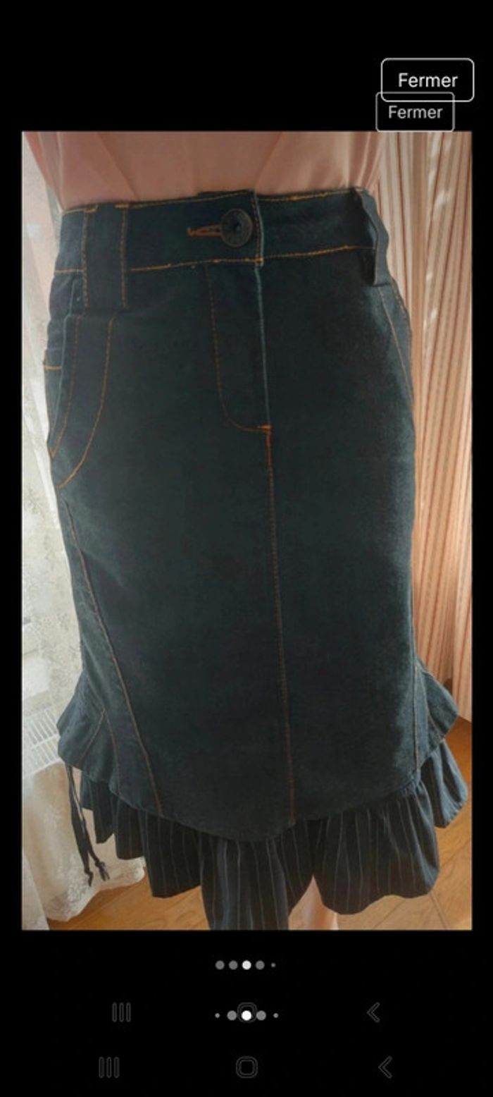 Magnifique Jupe en jeans Geisha taille M - photo numéro 4