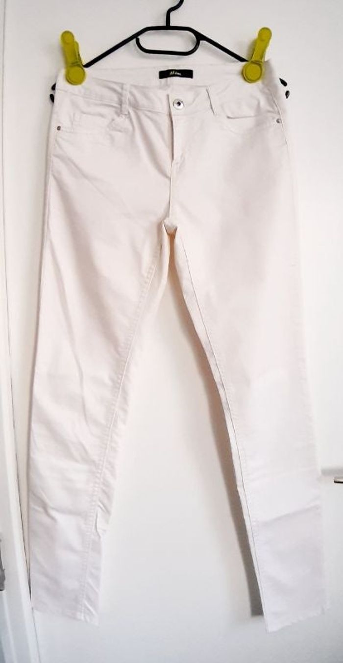 Pantalon blanc slim