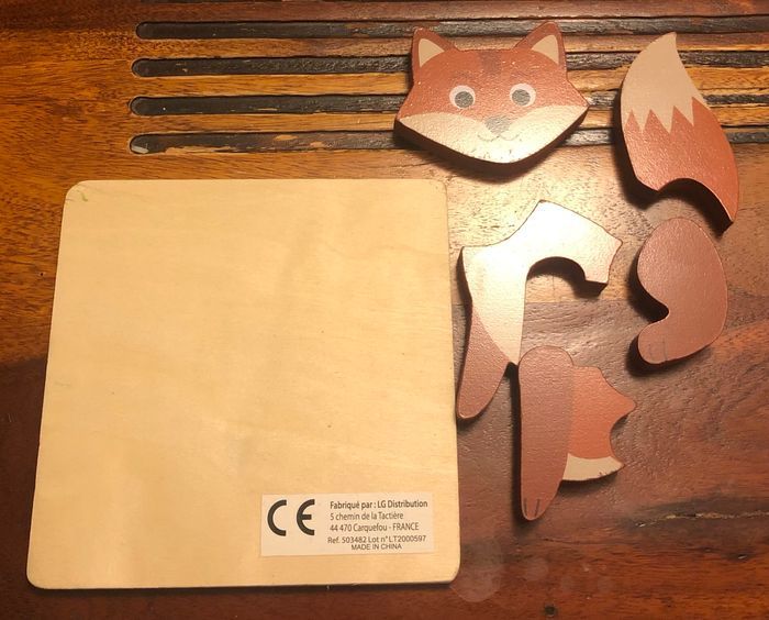 Puzzle renard en bois - photo numéro 3