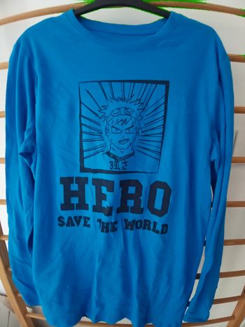 Tee shirt manches longues garçon in extenso 14 ans Naruto neuf