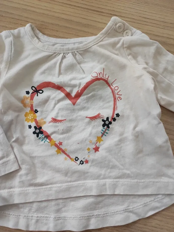 Lot 5 t-shirts manches longues 3 mois - photo numéro 10