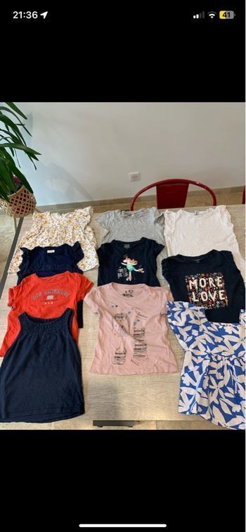 Lot de 10 tee shirts 4-5 ans 