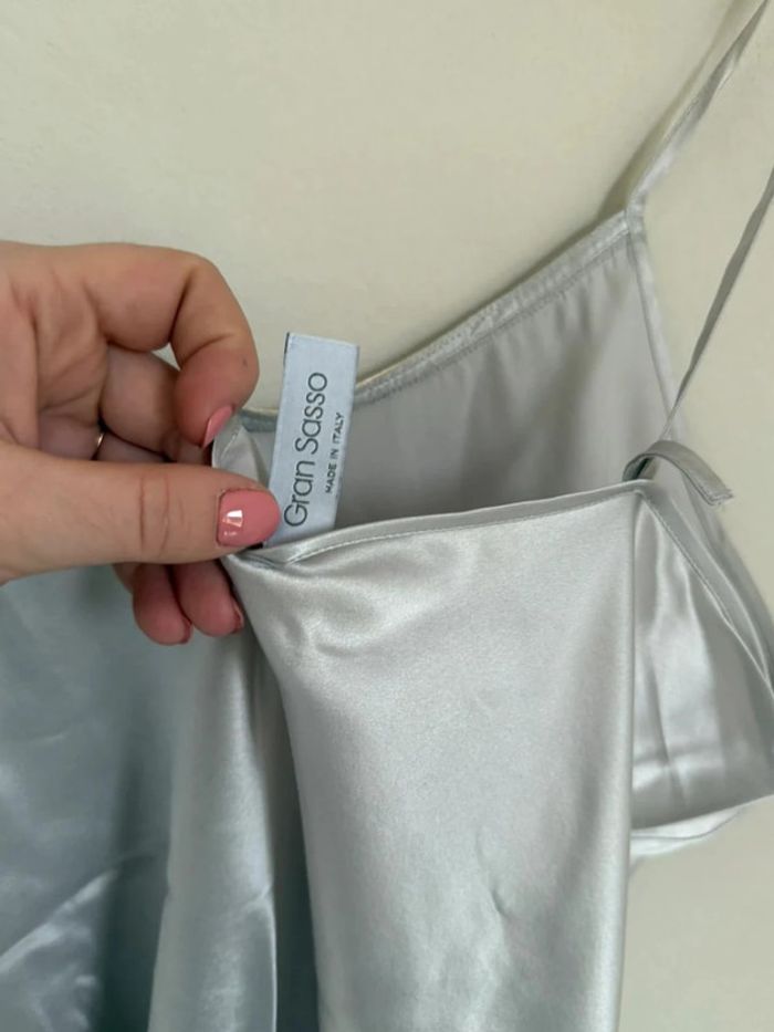 Top soie argenté - photo numéro 8