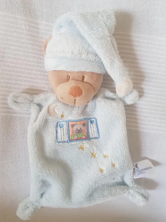Doudou plat bleu Nicotoy