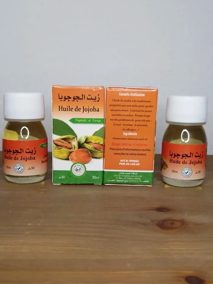 2 huiles de jojoba en usage interne et externe 2x30ml