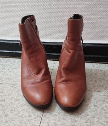 Bottines cuir camel