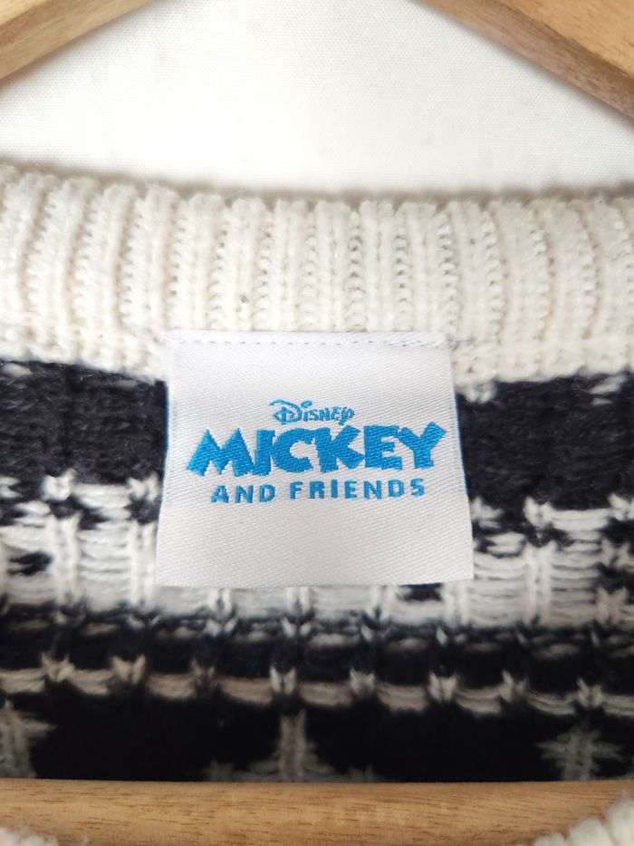 Pull Disney Mickey & Friends blanc et noir - Taille M - photo numéro 4