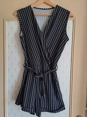 Combishort comme neuve femme noir blanc S étiquette effacée