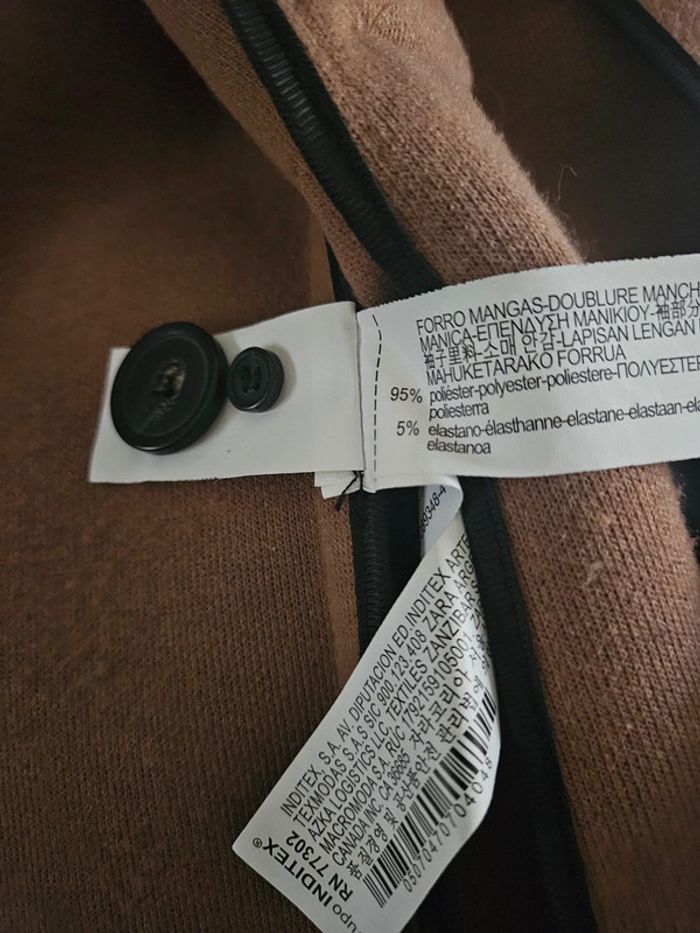 Zara manteau long marron clair taille L - photo numéro 13