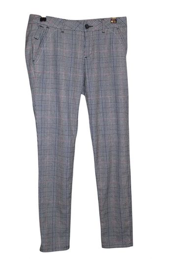 👖 Pantalon Reiko slim - Gris à carreaux Prince de Galles - Taille S 👖