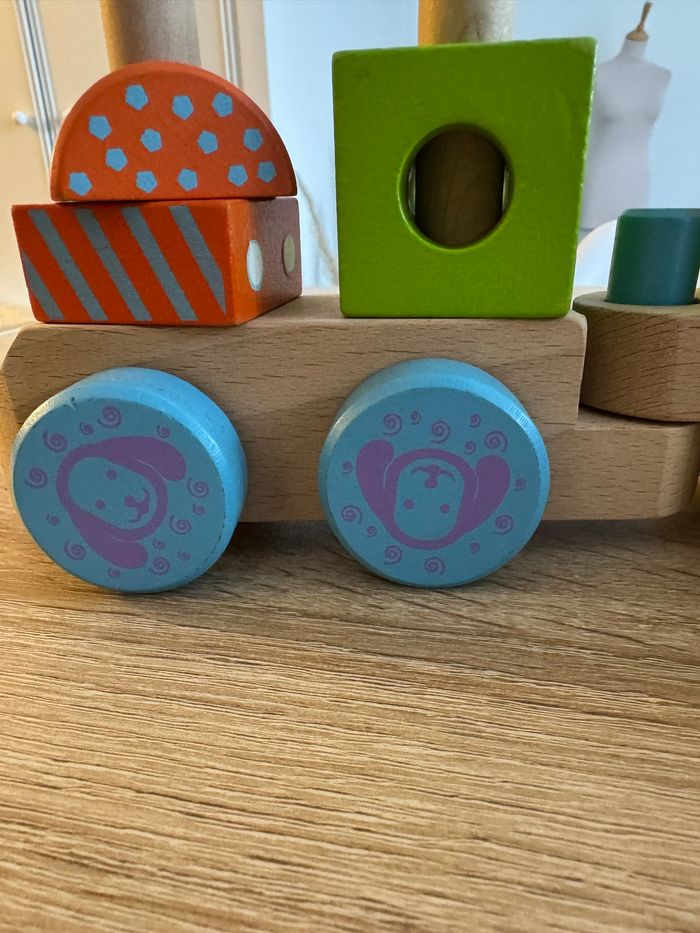 Petit train 3 wagons en bois Ulysse - photo numéro 4