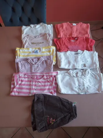 lot 10 vêtements fille 18 mois