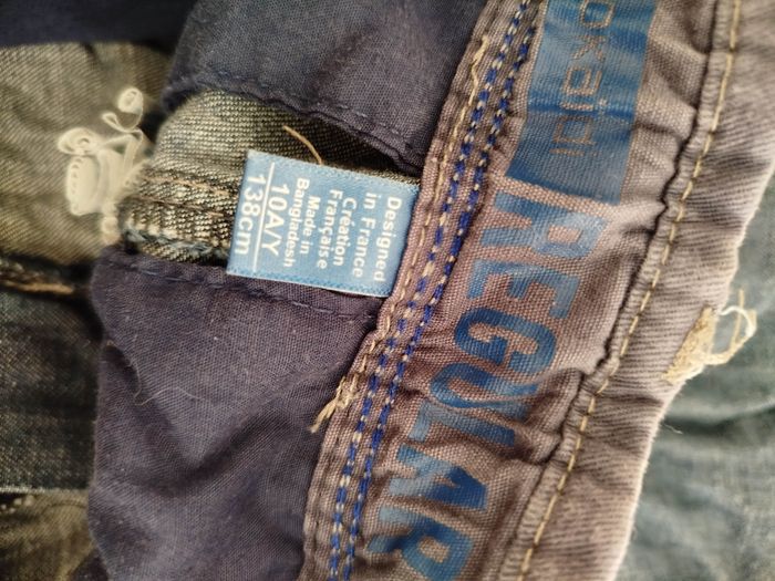Short bermuda bleu jean. Okaïdi taille  10 ans - photo numéro 4