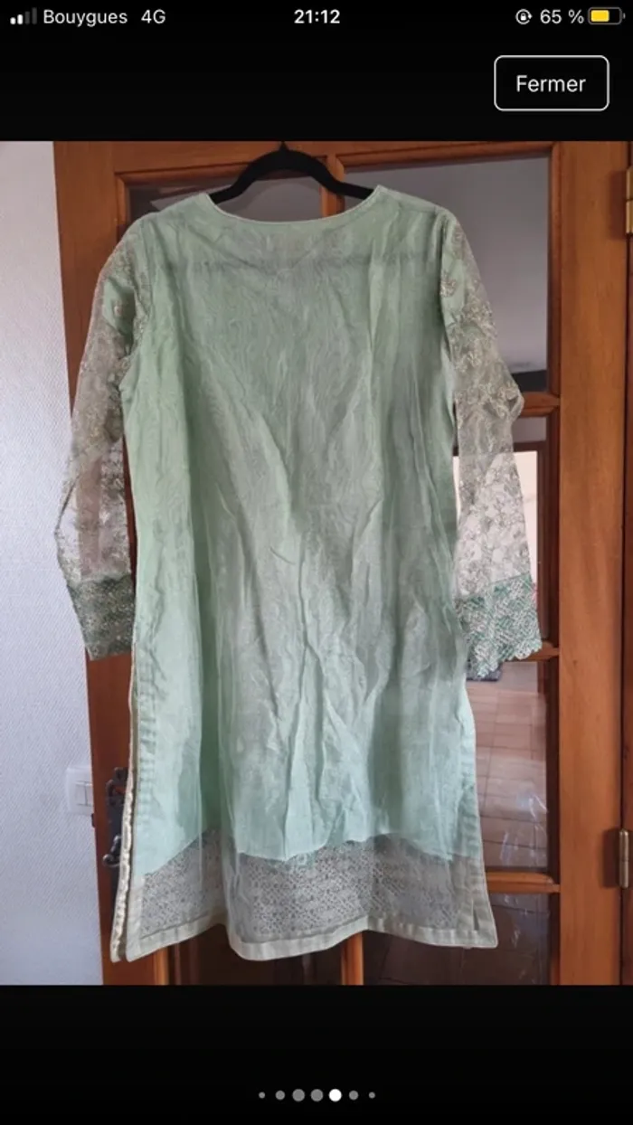 Ensemble robe pakistanaise indienne 3 pièces type Bollywood - photo numéro 17