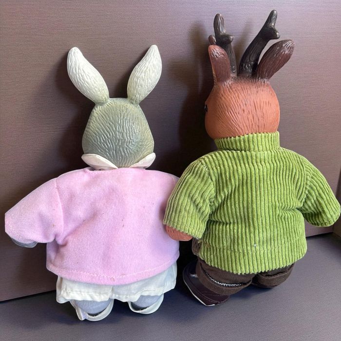 Duo vintage Berchet – Lapine & Daim habillés – Années 1970/80 (France) - photo numéro 5