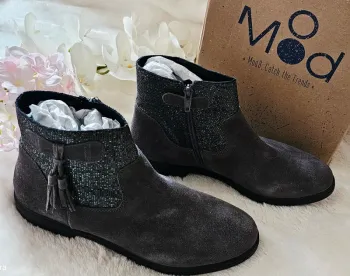 Bottes Bottines Cuir Zip Mod8 T38