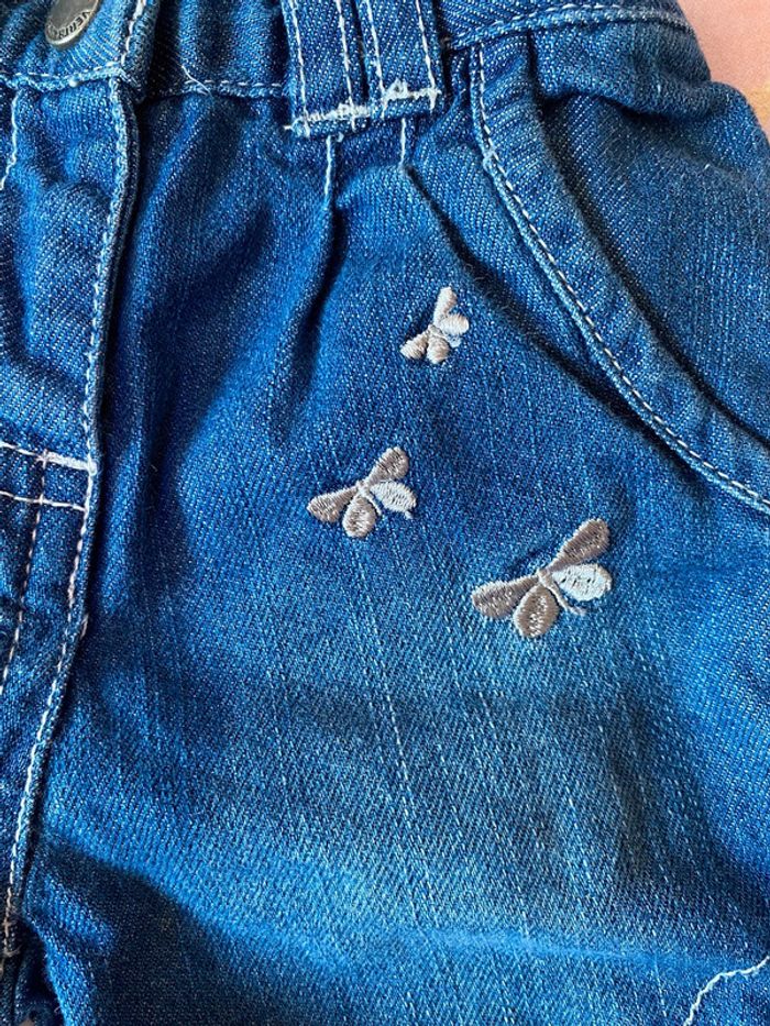 Ensemble haut et pantacourt en jeans, taille 9 mois, marque Vertbaudet et Sergent Major. - photo numéro 8