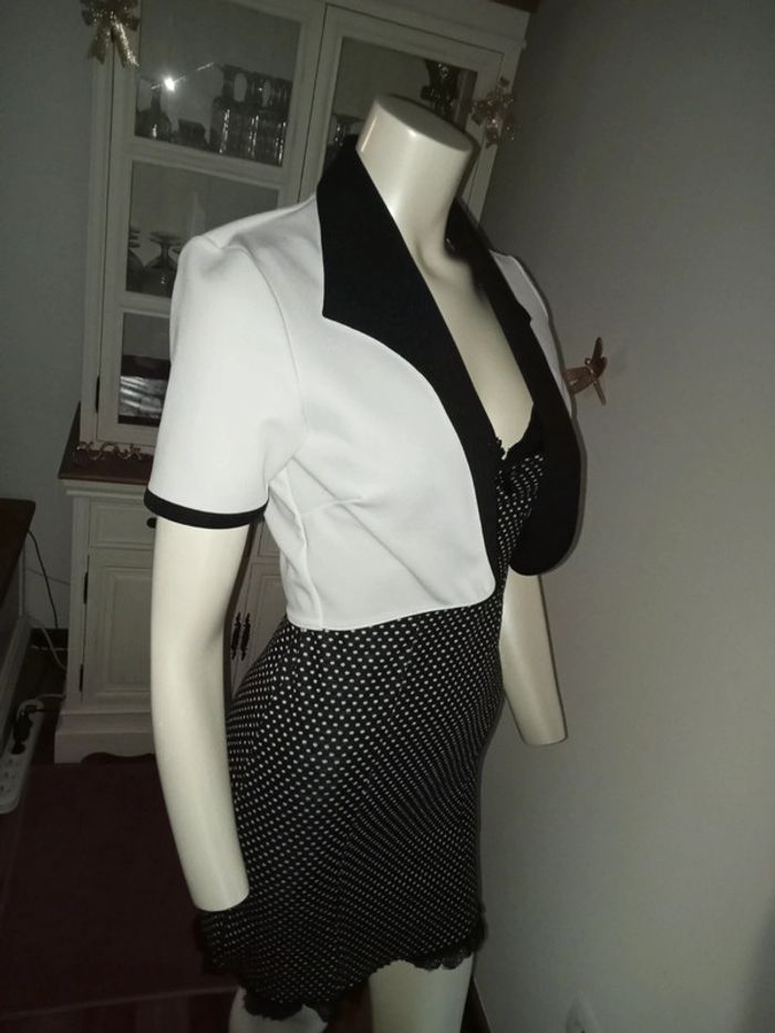 Blazer court bicolore by Morgan état neuf taille 36 - photo numéro 6