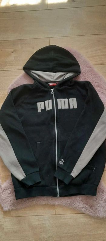 Gilet puma à capuche et poches 14 ans