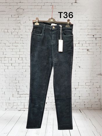 Cyrillus pantalon slim velours marine * taille 36 *