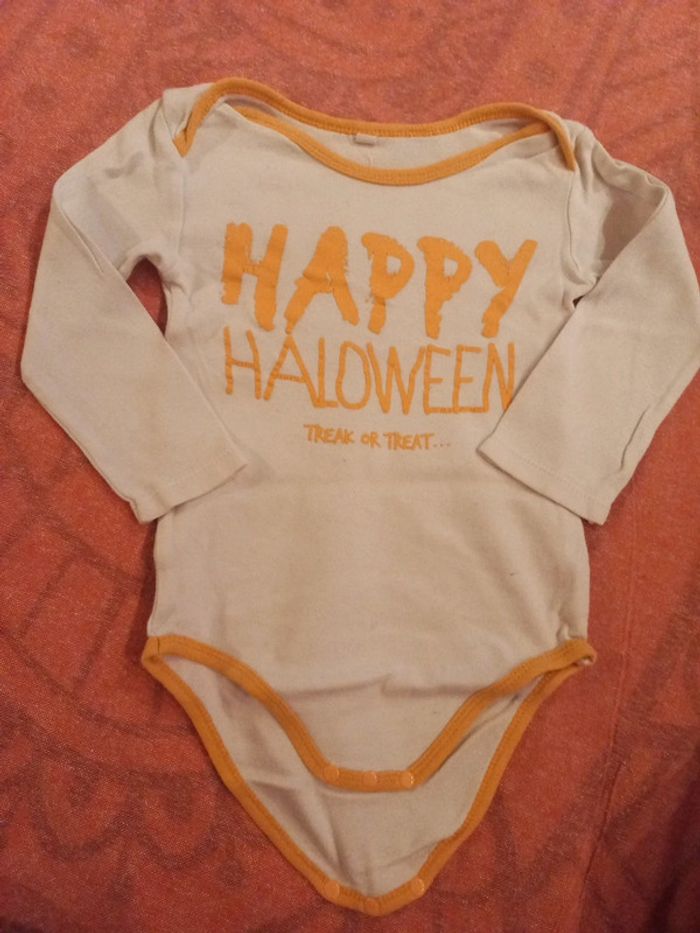 Body Happy Halloween mixte blanc/orange 36 mois