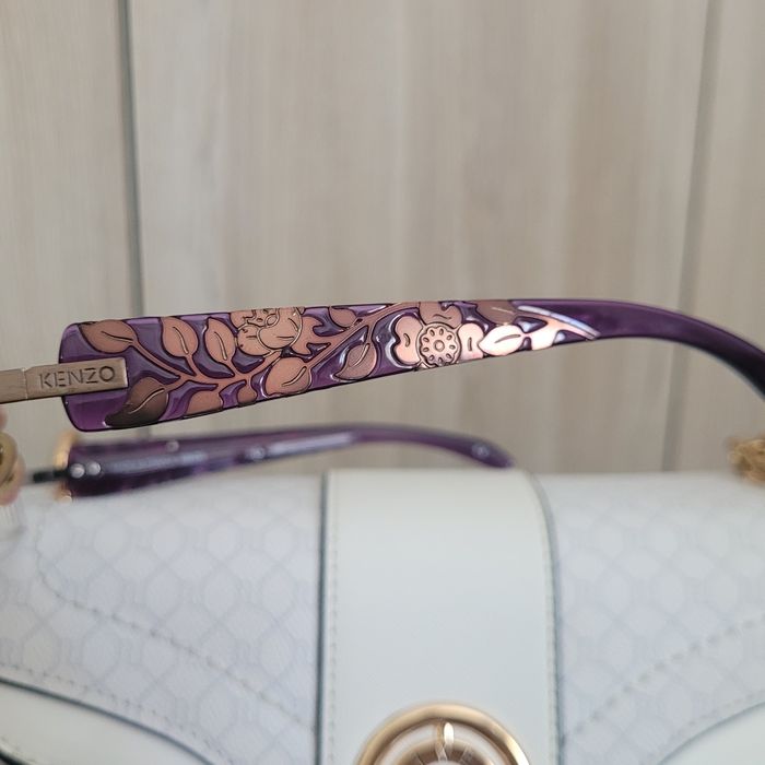 Monture de lunette Vintage, femme, forme rectangulaire, pas tres haute. Marque  Kenzo - photo numéro 4