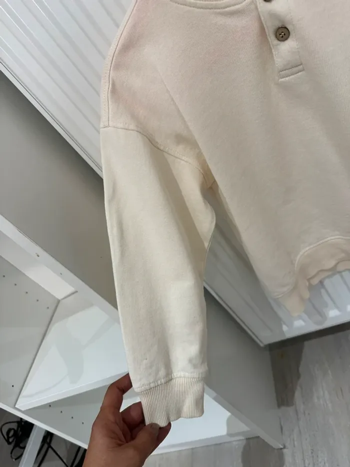 Sweat crème – Taille 122/128 – Comme neuf - photo numéro 3