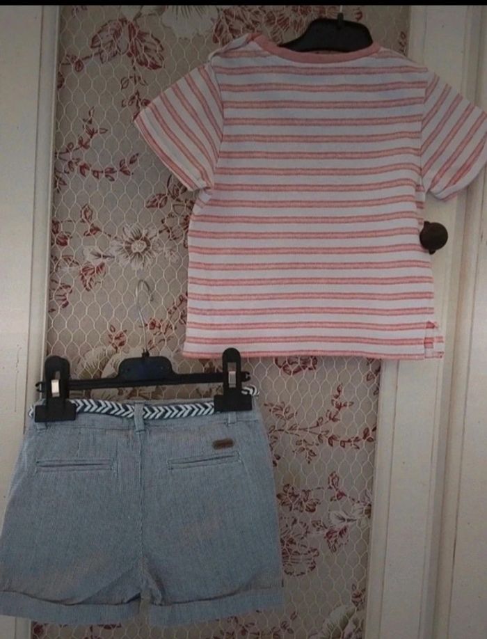 Ensemble short et tee shirt +ceinture  2 ans Creeks - photo numéro 2
