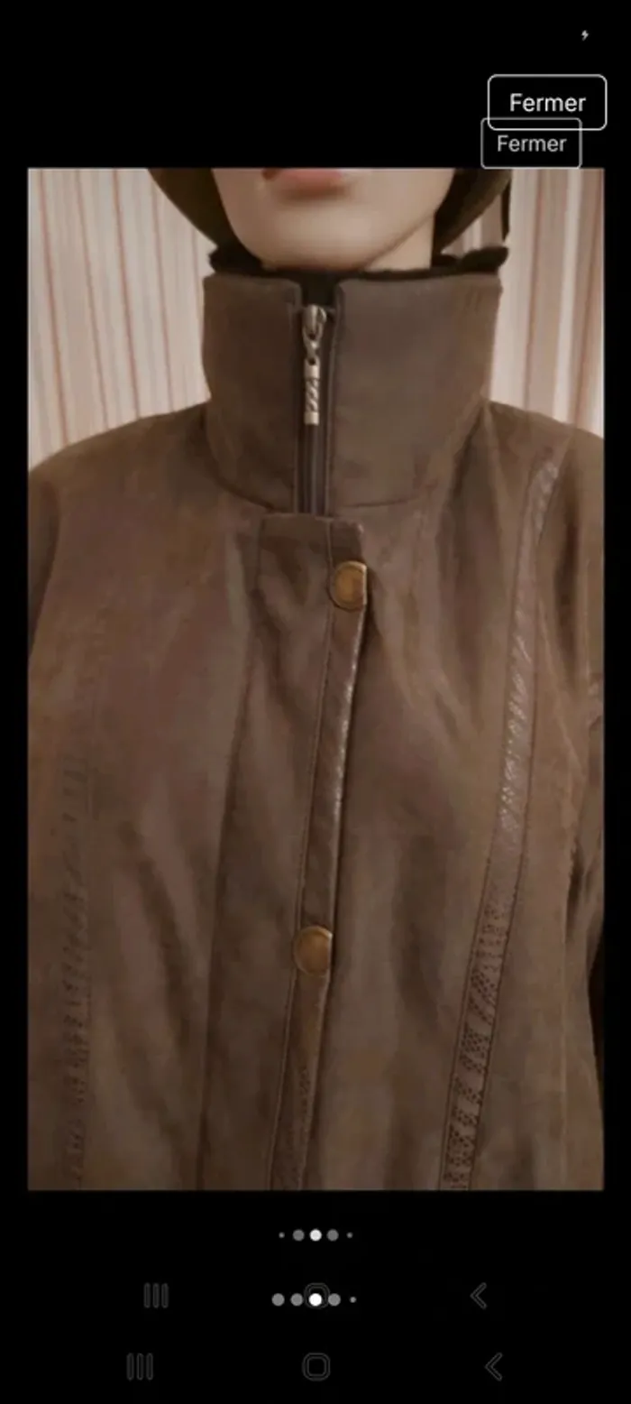 Manteau doudounne Marron Lebek fr be 42 - photo numéro 3