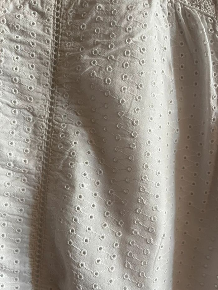 Blouse manches courtes broderie anglaise XS IKKS - photo numéro 2