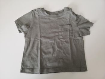 Tee-shirt manches courtes uni (Vert) 9 mois (74 cm) Kiabi