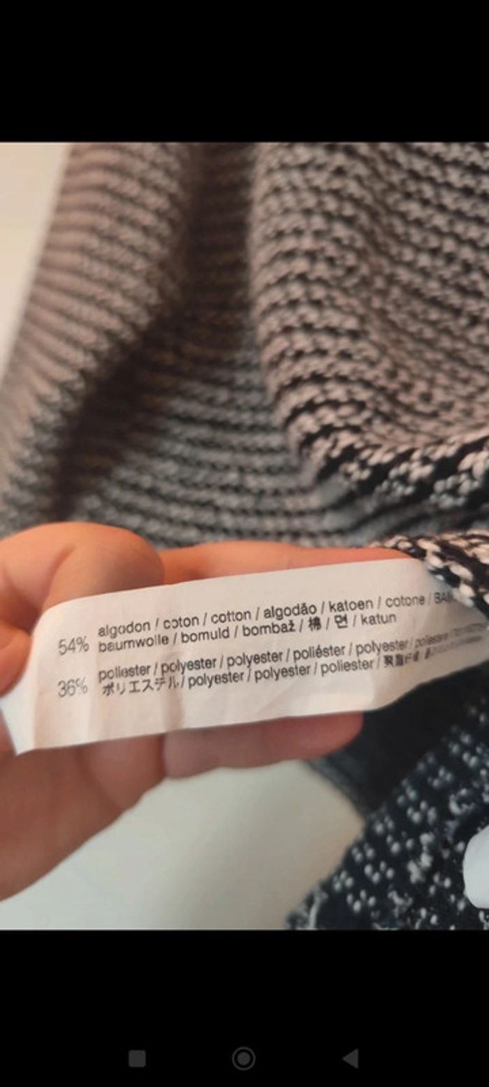 Pull en maille noir et blanc taille L Stradivarius - photo numéro 6
