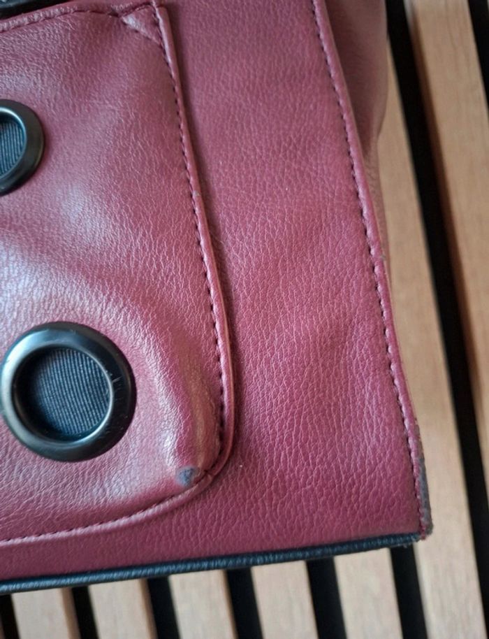 Sac cabas bandoulière Lollipops bordeaux - photo numéro 5