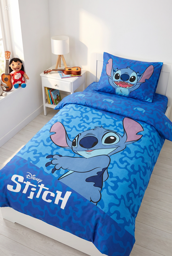 Parure de lit simple Stitch - 1 housse de couette + 1 taie d'oreiller - 100% coton