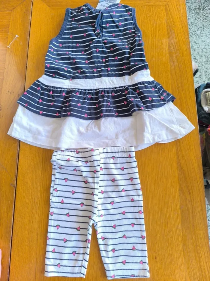 318234 ensemble tunique + legging fille 9 mois Lee cooper - photo numéro 2